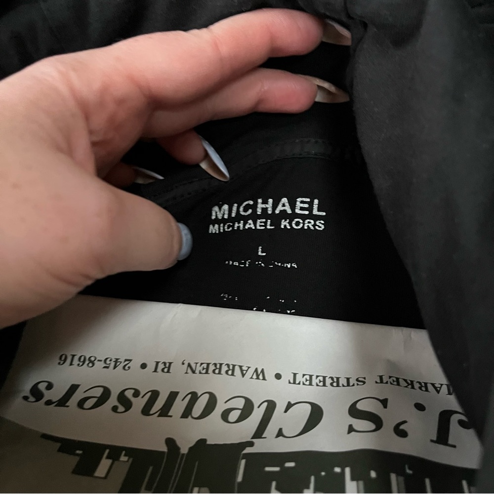EUC Men's Michael Michael Kors Zip Up Jacket with Hood size Large in Black - Picture 5 of 6